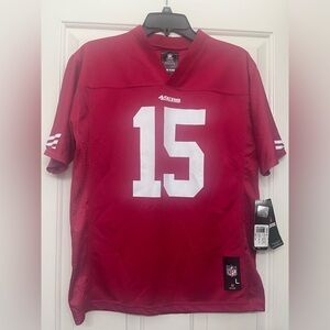 NFL 49ers Red and White 15 Crabtree Jersey youth large 14/16